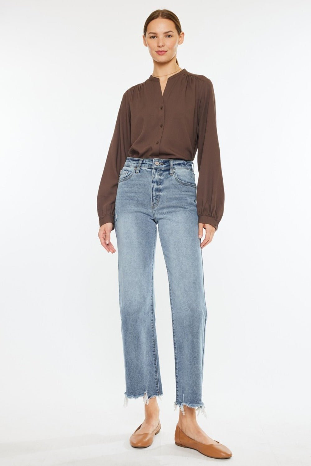 High Rise Slim Wide Leg Jeans - Mack & Harvie