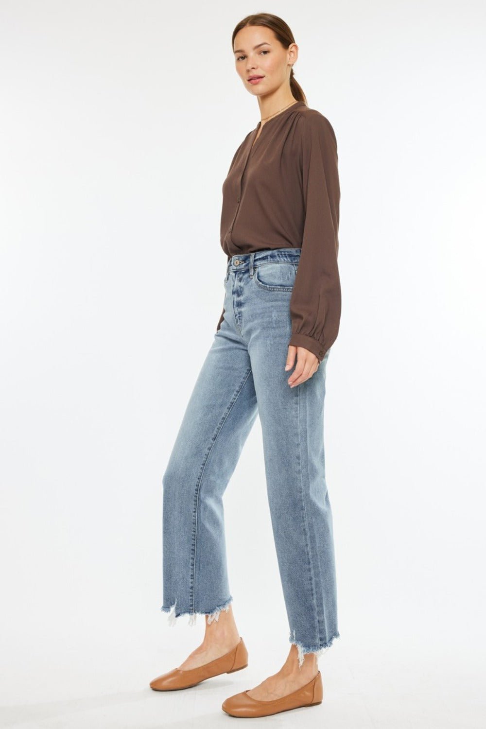 High Rise Slim Wide Leg Jeans - Mack & Harvie