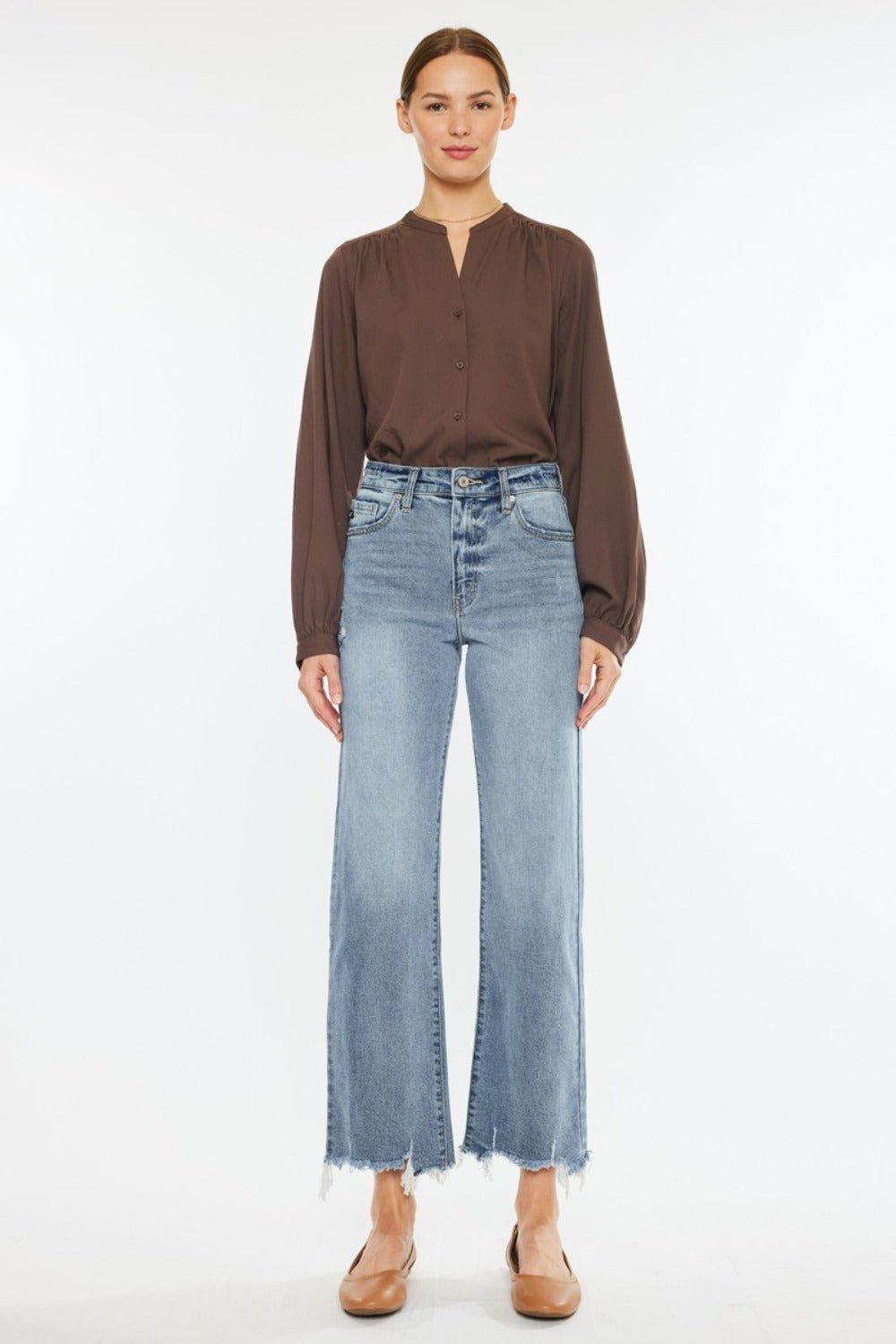 High Rise Slim Wide Leg Jeans - Mack & Harvie