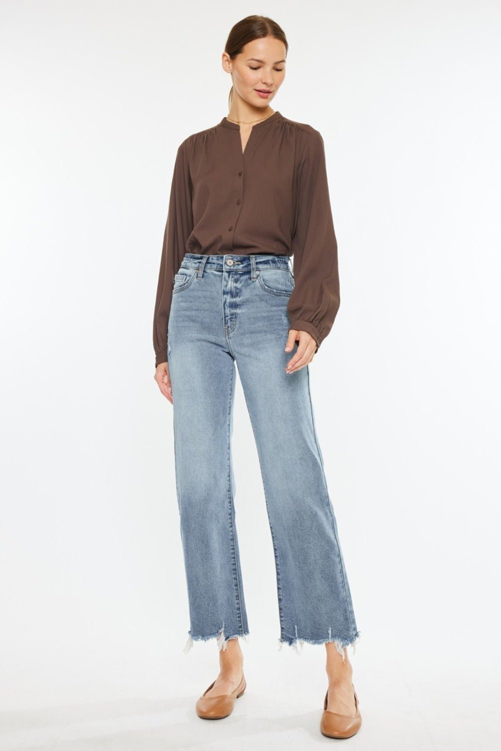 High Rise Slim Wide Leg Jeans - Mack & Harvie