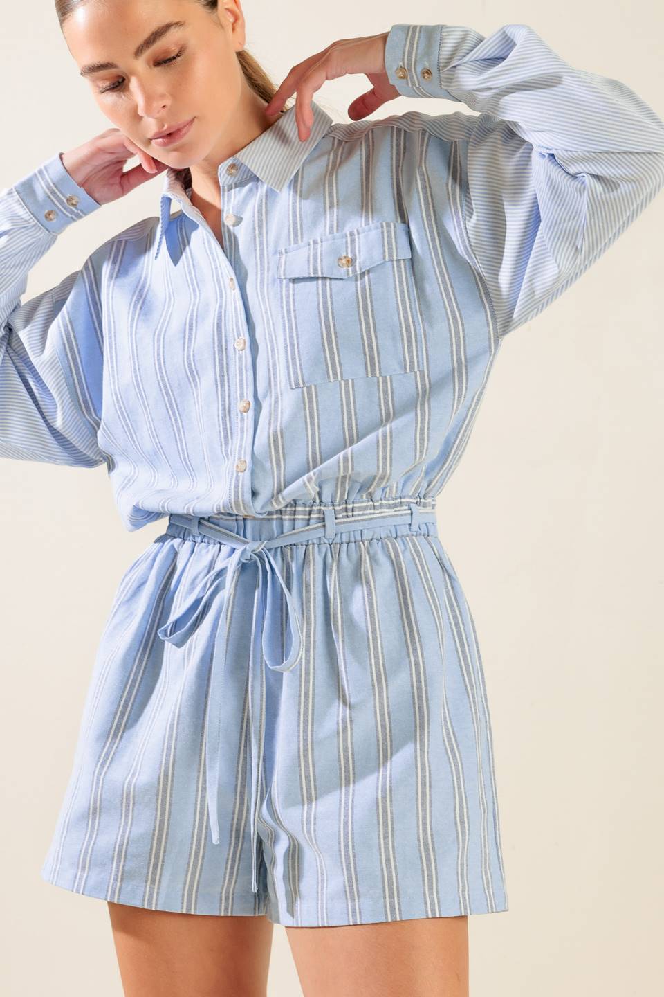 HOLD ME CLOSE WOVEN ROMPER - Mack & Harvie