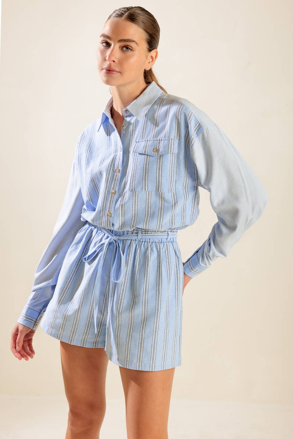 HOLD ME CLOSE WOVEN ROMPER - Mack & Harvie