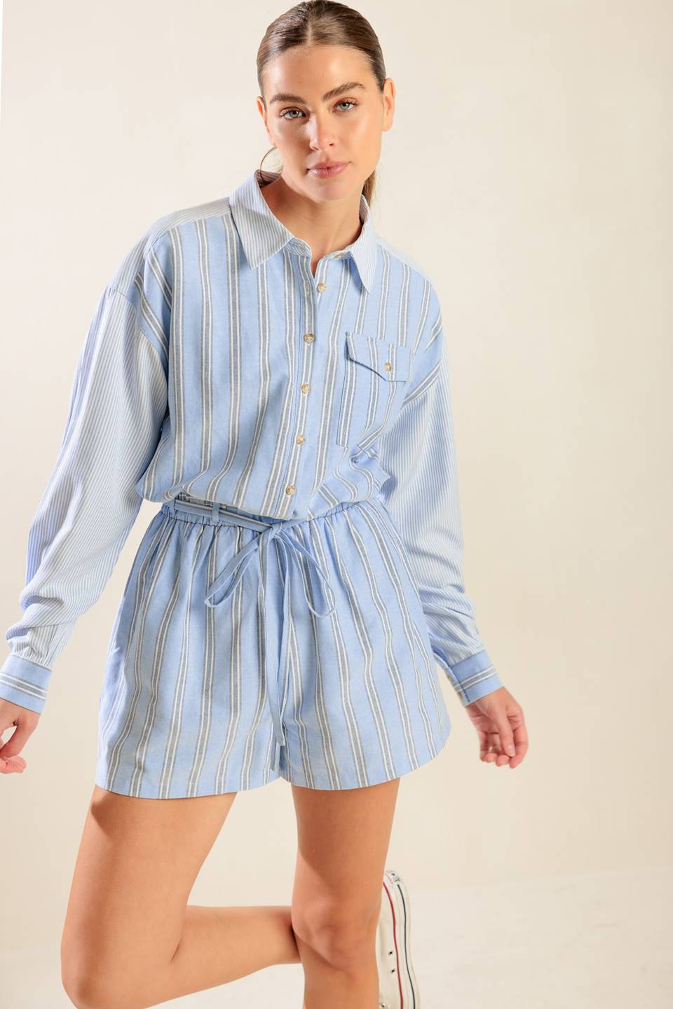 HOLD ME CLOSE WOVEN ROMPER - Mack & Harvie