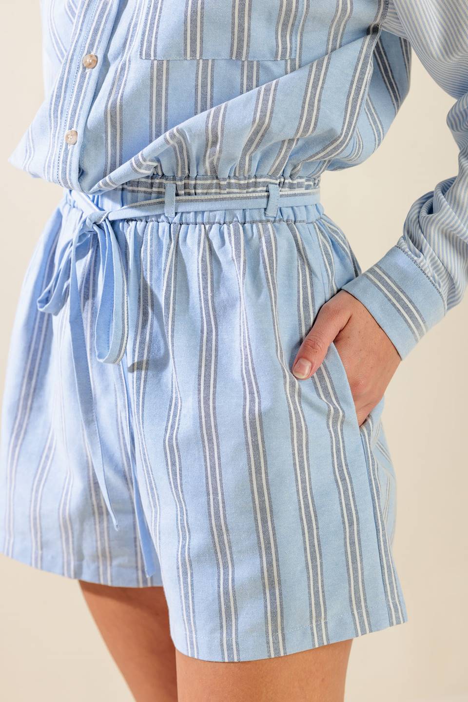 HOLD ME CLOSE WOVEN ROMPER - Mack & Harvie