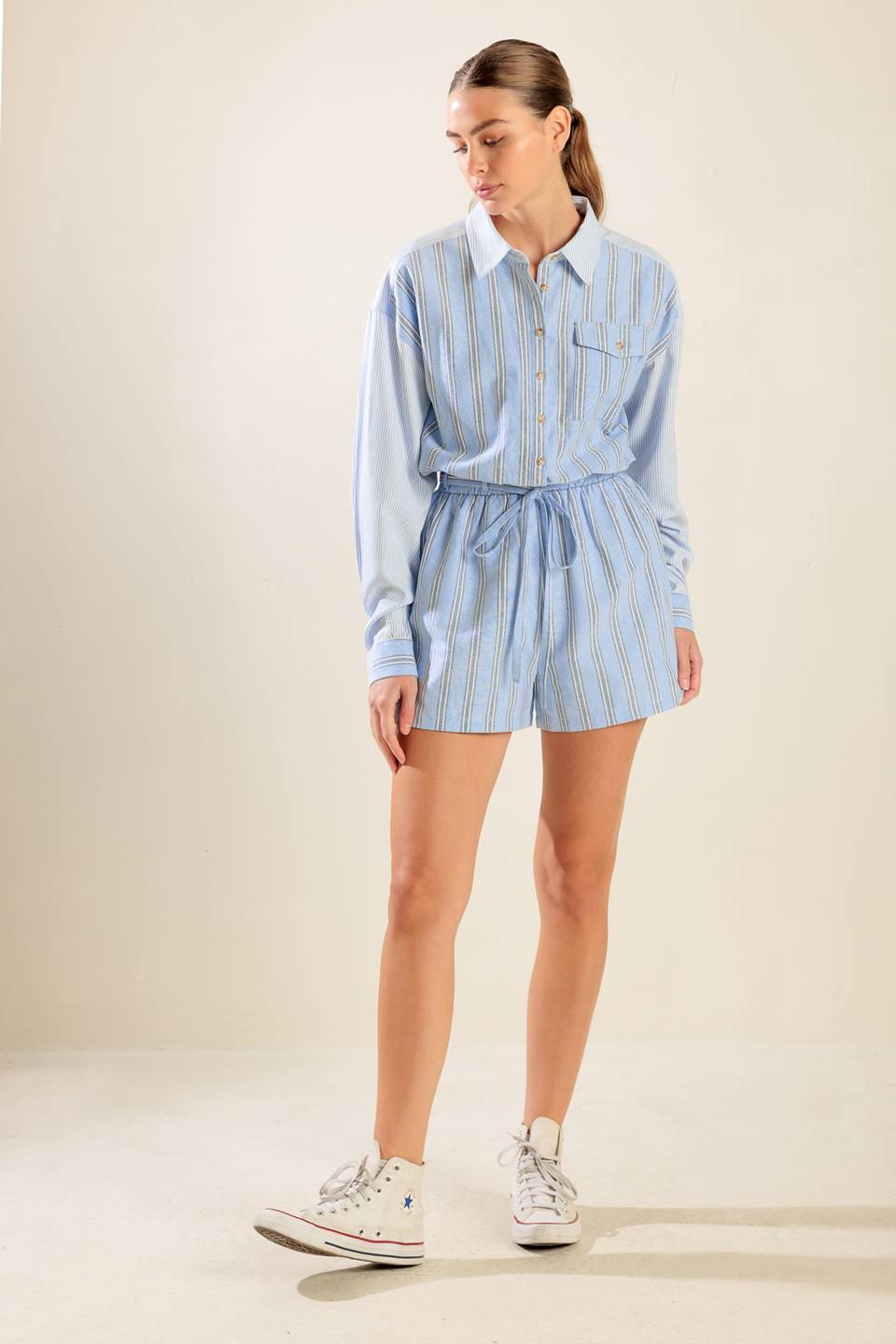 HOLD ME CLOSE WOVEN ROMPER - Mack & Harvie