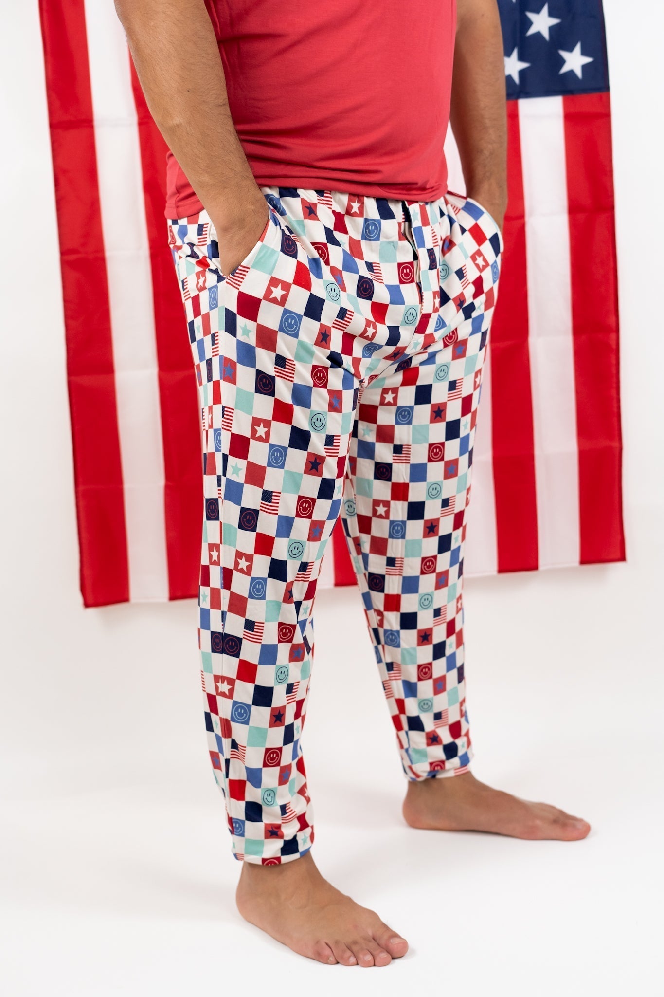 HOME OF THE FREE CHECKERS MEN'S DREAM JOGGER SET - Mack & Harvie