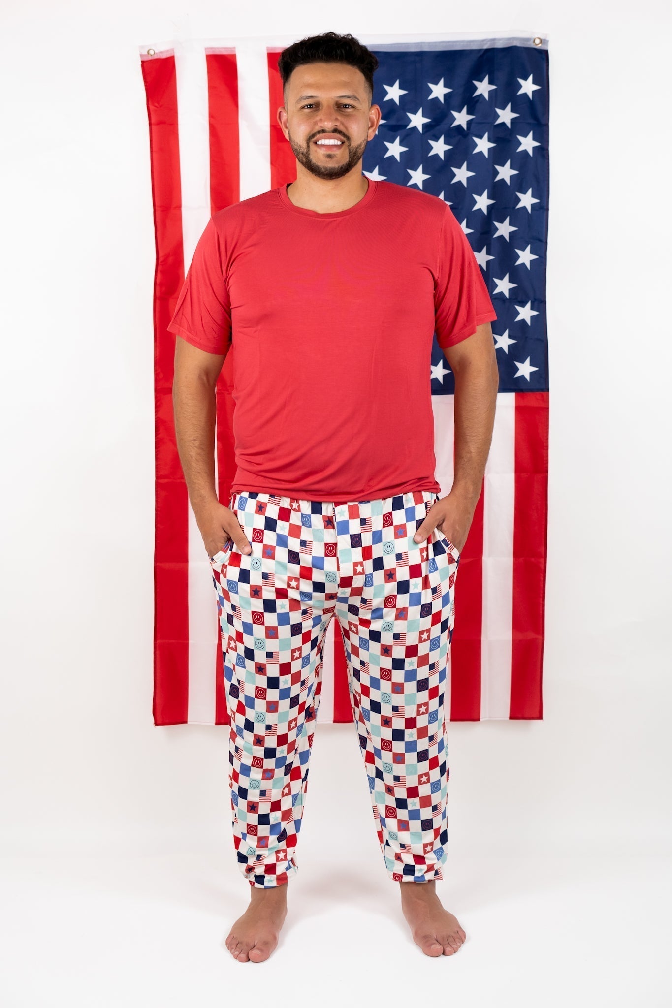 HOME OF THE FREE CHECKERS MEN'S DREAM JOGGER SET - Mack & Harvie