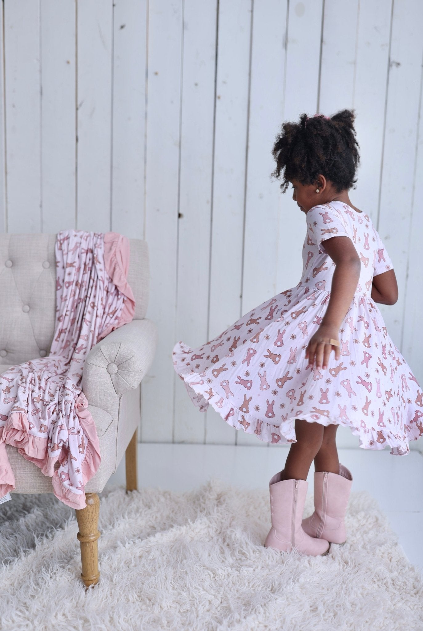 HOPPY EASTER DREAM RUFFLE DRESS - Mack & Harvie