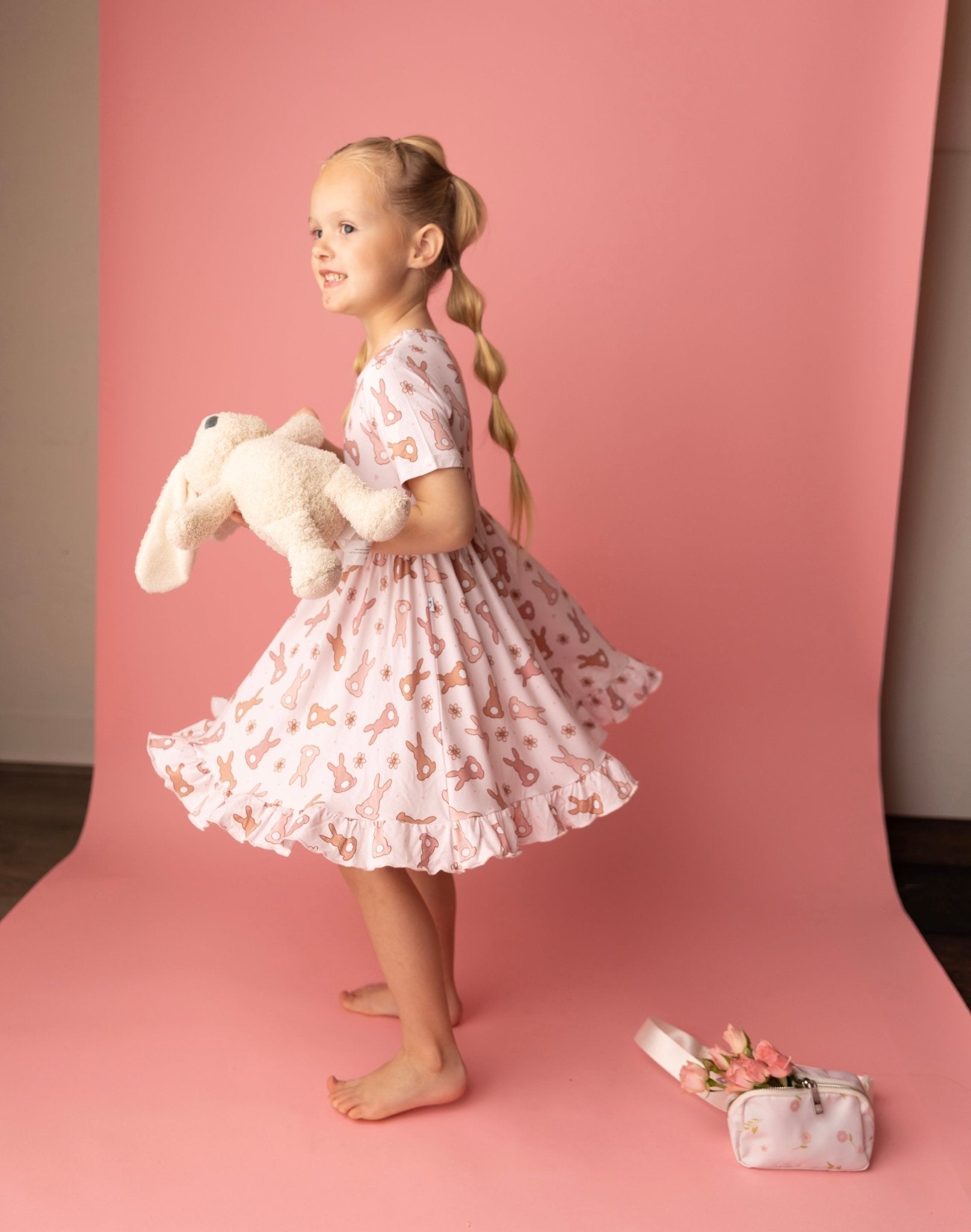 HOPPY EASTER DREAM RUFFLE DRESS - Mack & Harvie