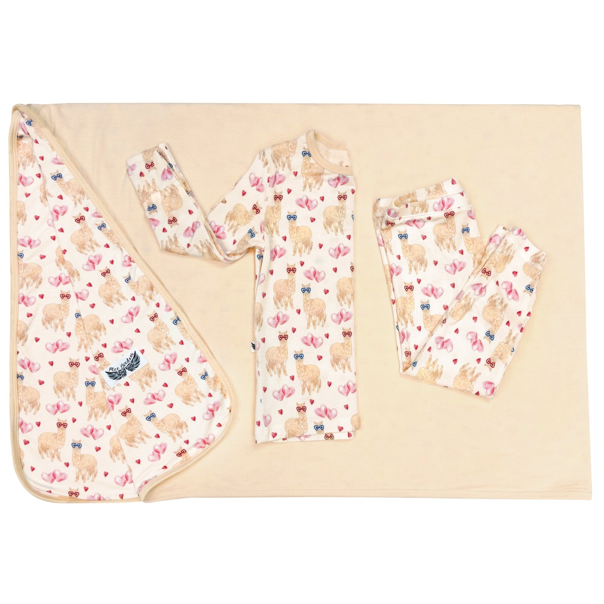 I Give You My Heart Alpacas Long Sleeve Pajama Set (18M - 12Y) - Mack & Harvie