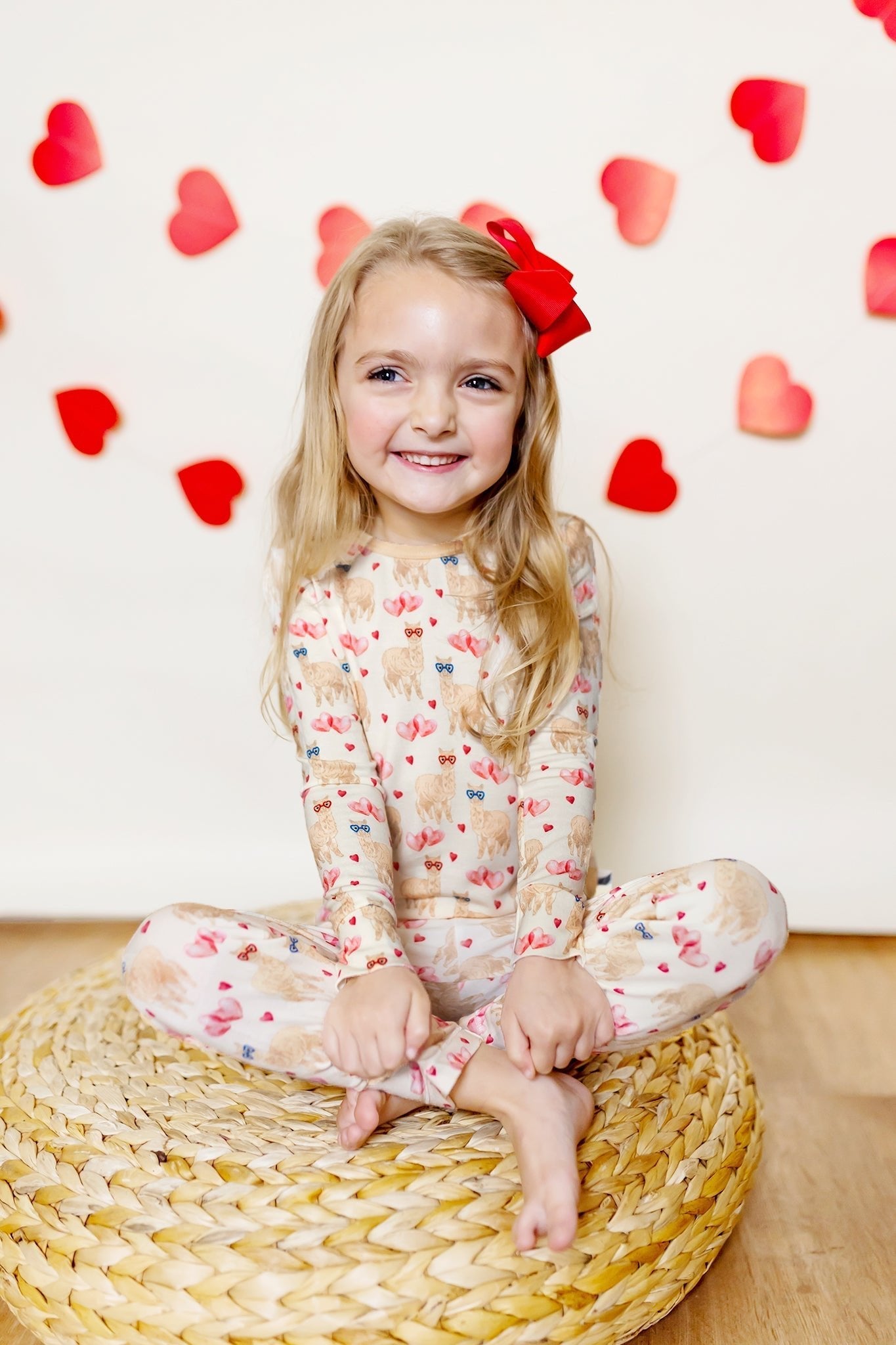 I Give You My Heart Alpacas Long Sleeve Pajama Set (18M - 12Y) - Mack & Harvie