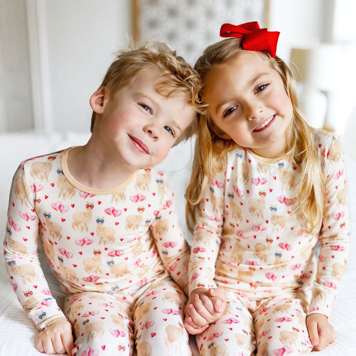 I Give You My Heart Alpacas Long Sleeve Pajama Set (18M - 12Y) - Mack & Harvie