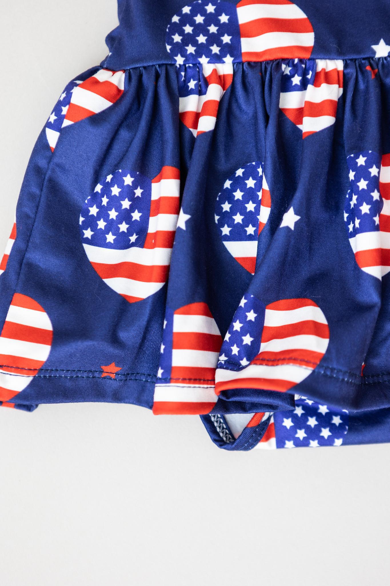 I Heart the USA S/S Twirl Bodysuit - Mack & Harvie