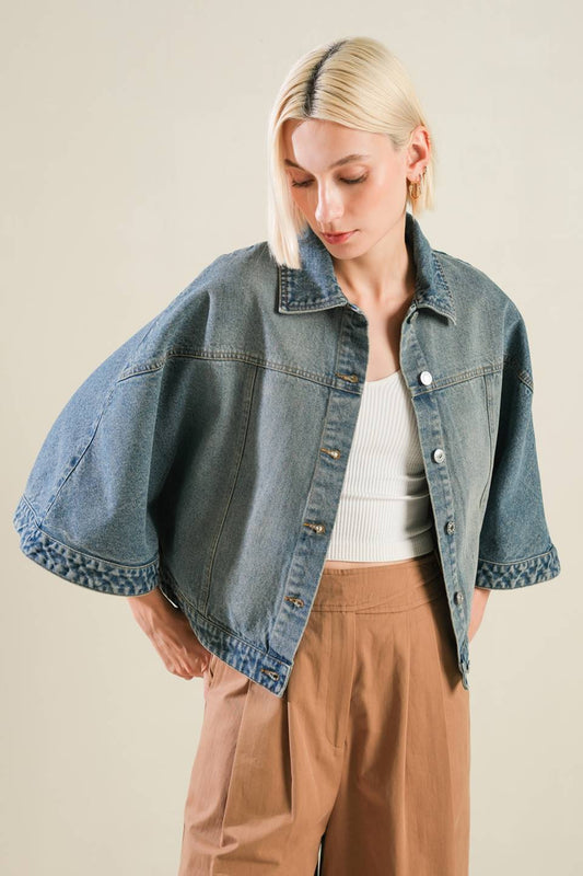 I REMEMBER EVERYTHING DENIM CAPELET - Mack & Harvie