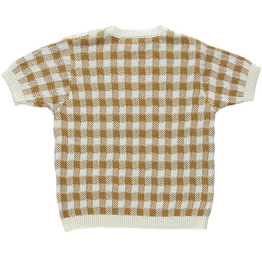 Ian Knit Top - Caramel Gingham - FINAL SALE - Mack & Harvie