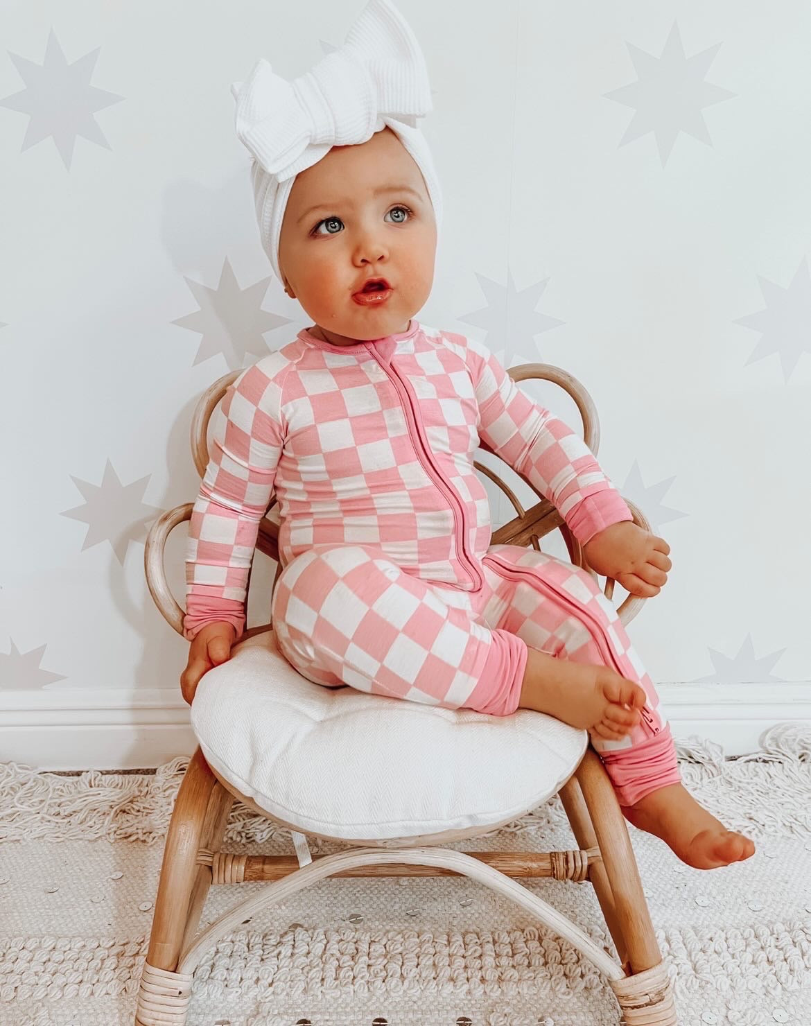 BUBBLEGUM CHECKERS DREAM ROMPER