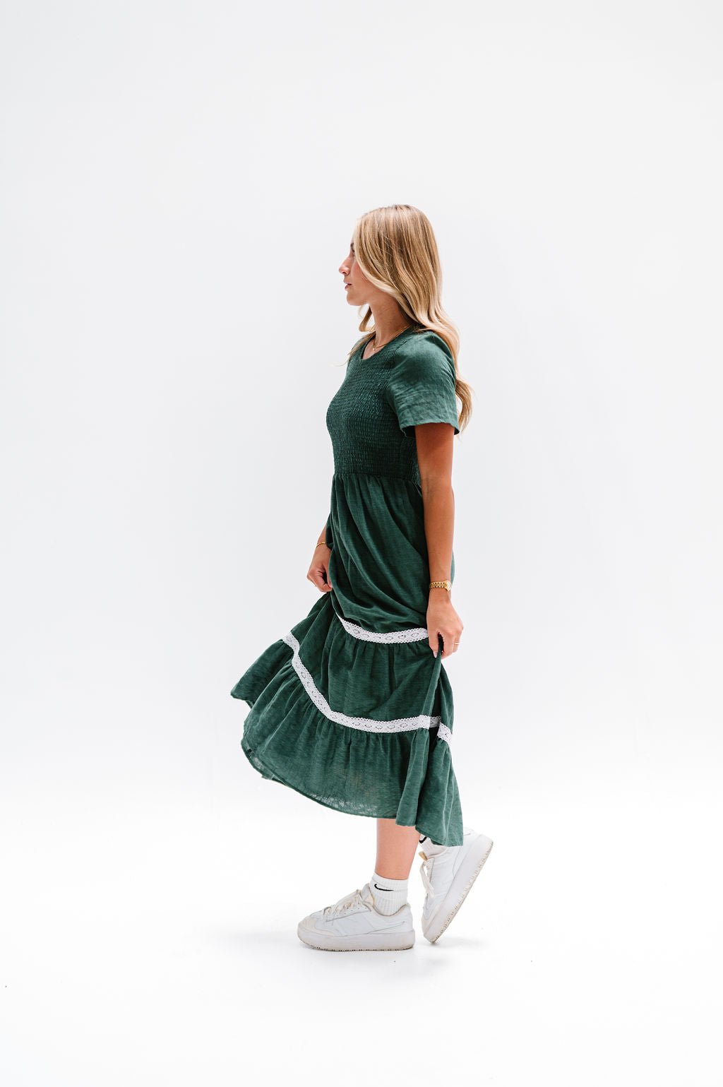 Isla Dress in Green - Mack & Harvie