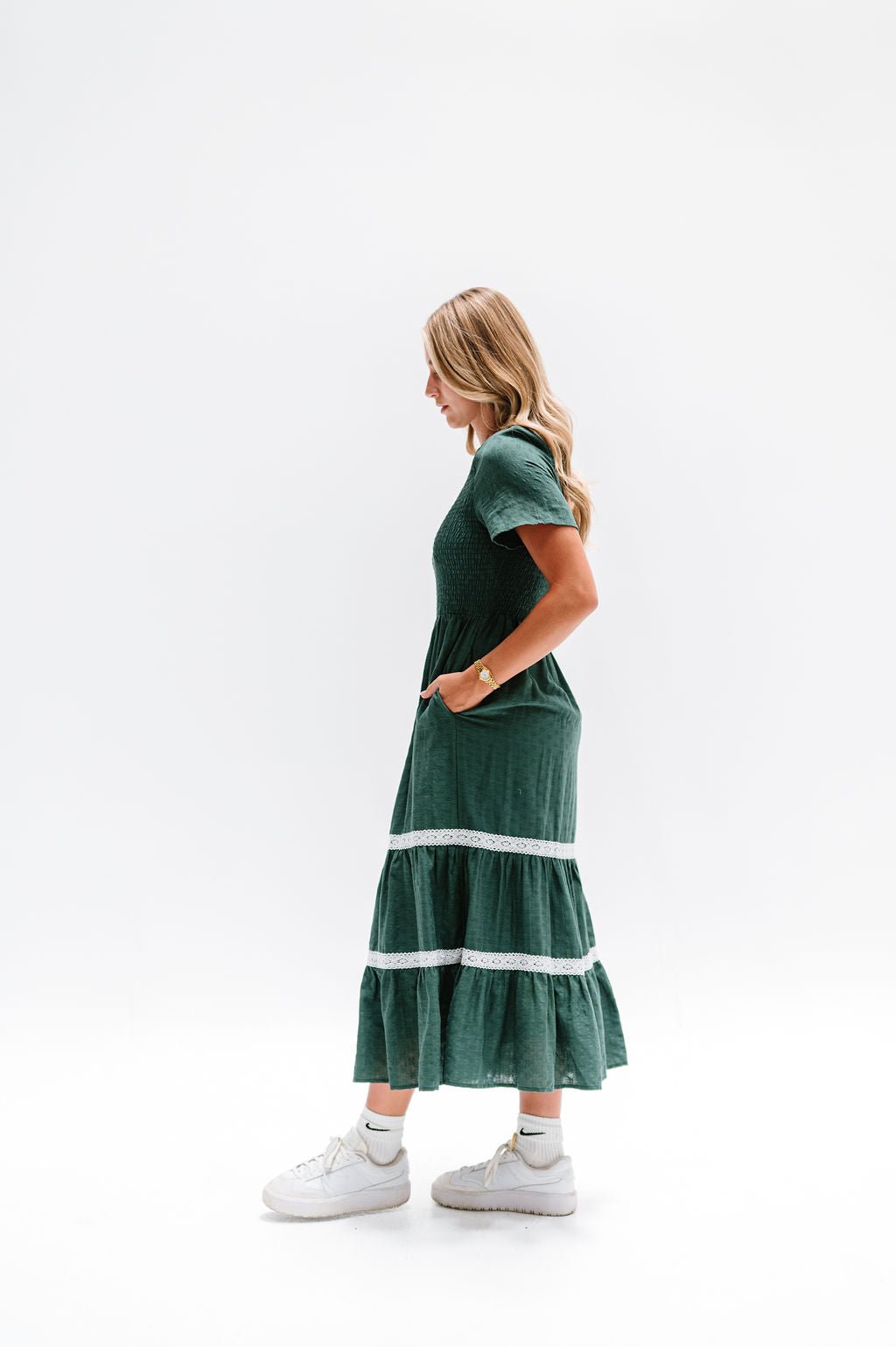 Isla Dress in Green - Mack & Harvie