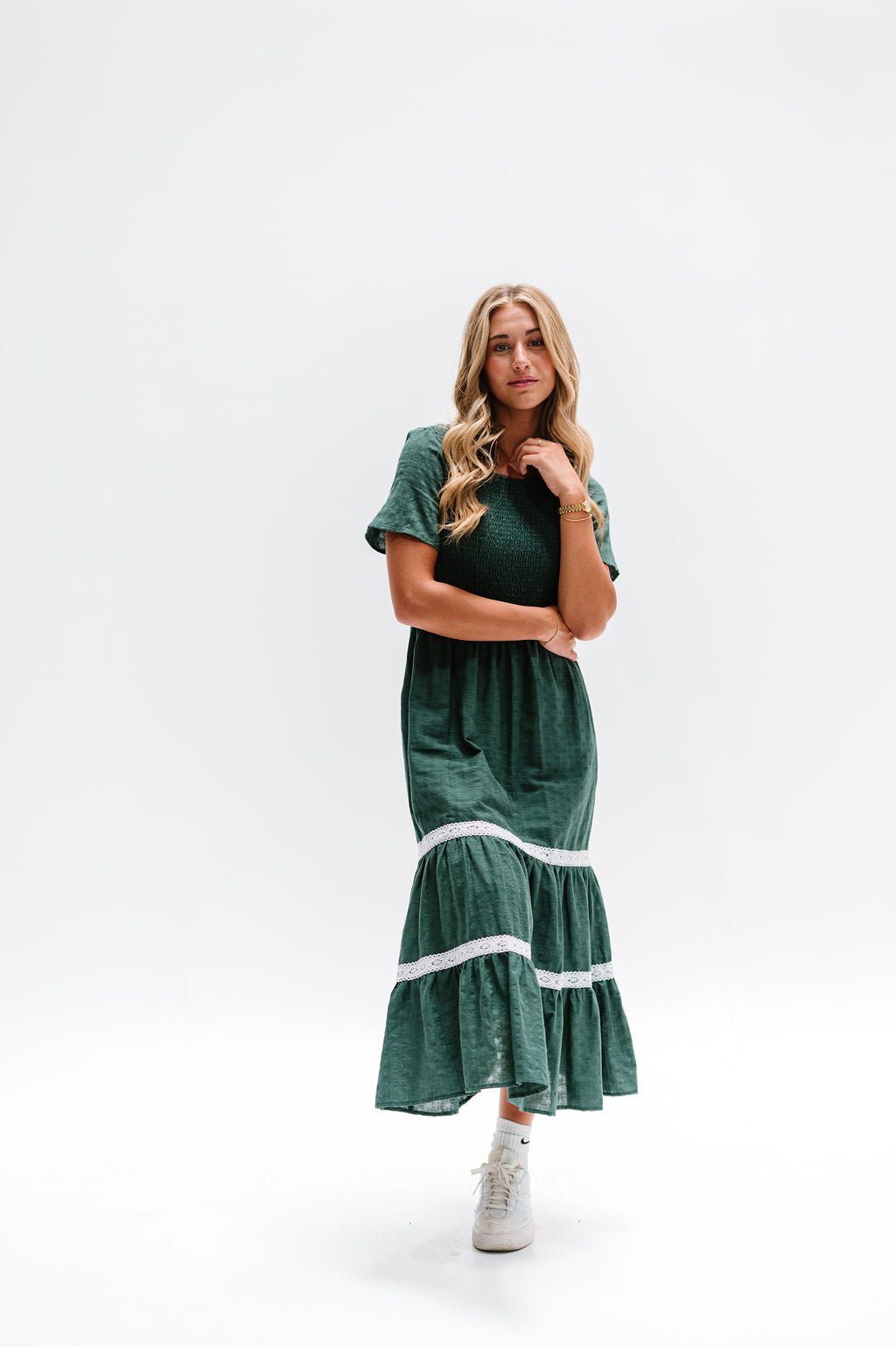 Isla Dress in Green - Mack & Harvie