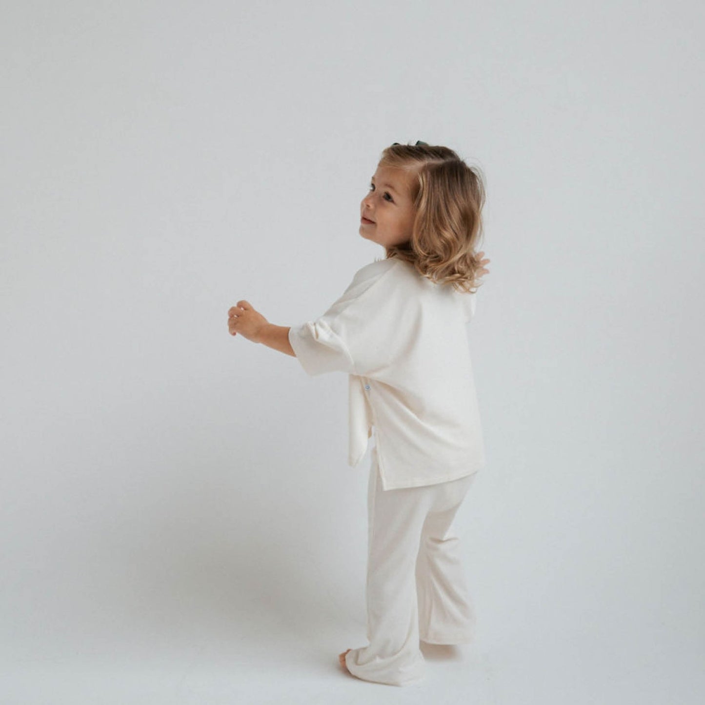 Ivory Ribbed | Girl's Everyday Set - Mack & Harvie