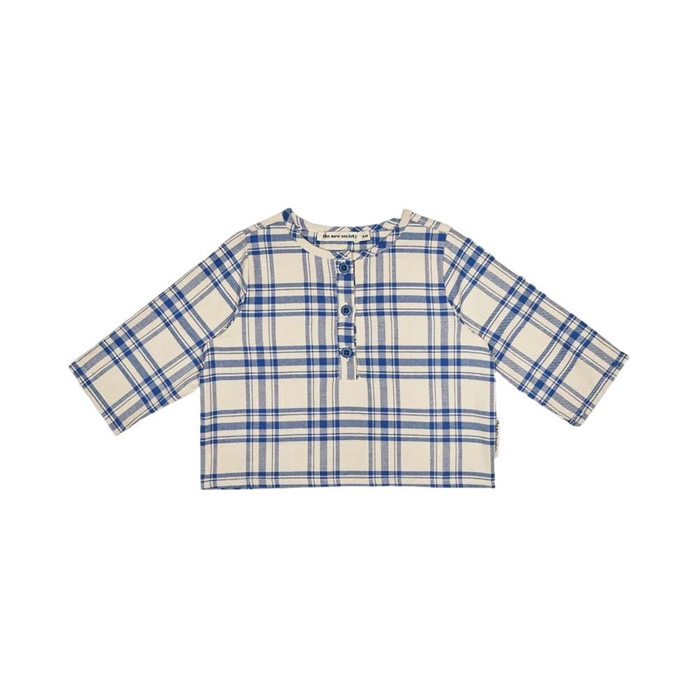 Jean Baby Shirt - Blue Check - Mack & Harvie