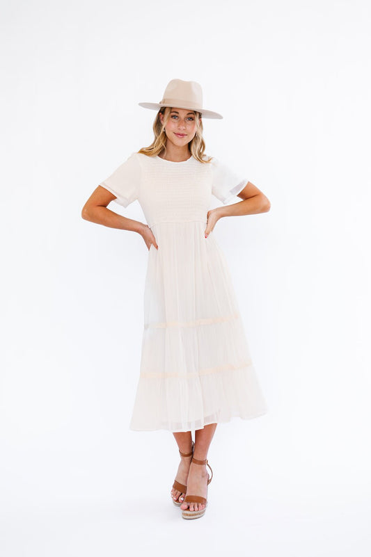 Kanyan Dress in Cream - Mack & Harvie