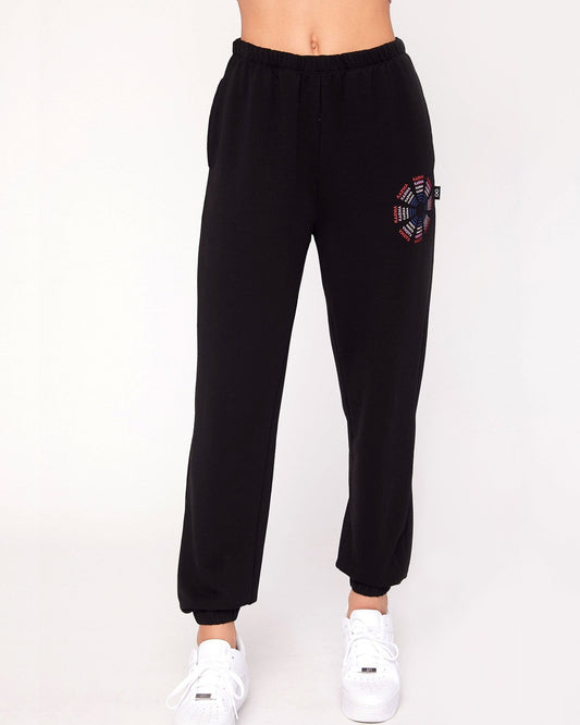 Karma Graphic Viscose Blend Sweatpants - Mack & Harvie