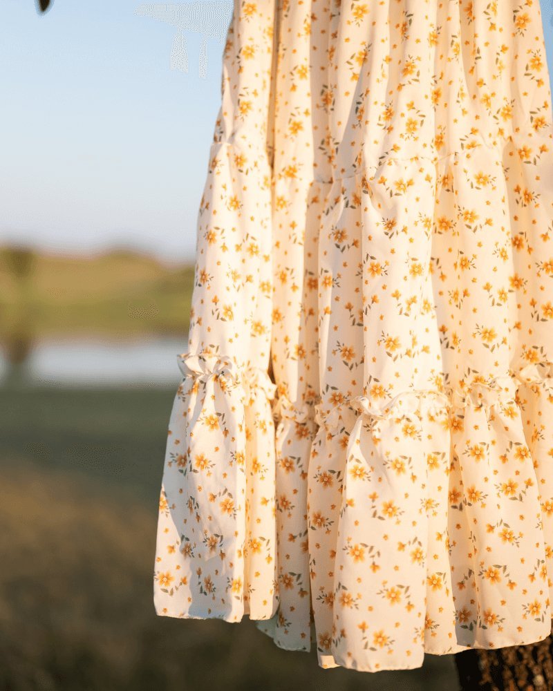 Katherine Dress - Yellow Floral - Mack & Harvie