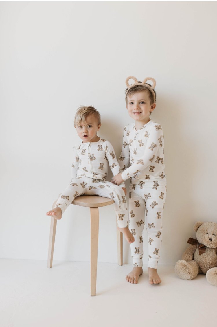 Kendy x FF Bears | 🧸 Two Piece Bamboo Pajamas - Mack & Harvie