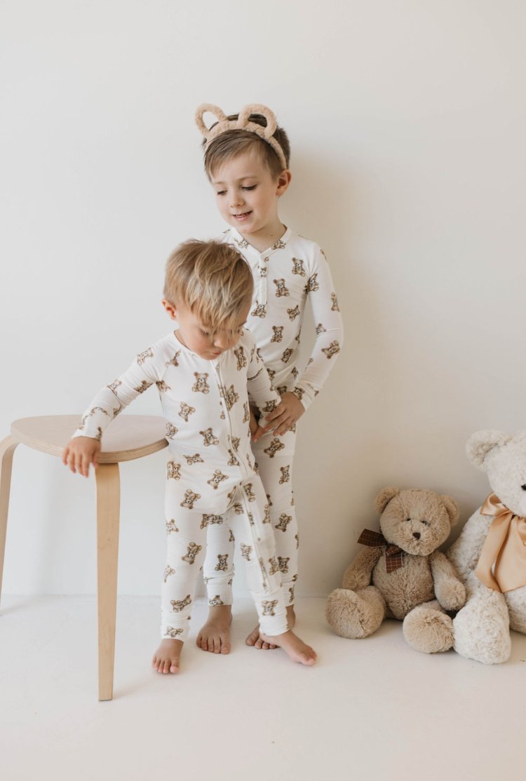 Kendy x FF Bears | 🧸 Two Piece Bamboo Pajamas - Mack & Harvie