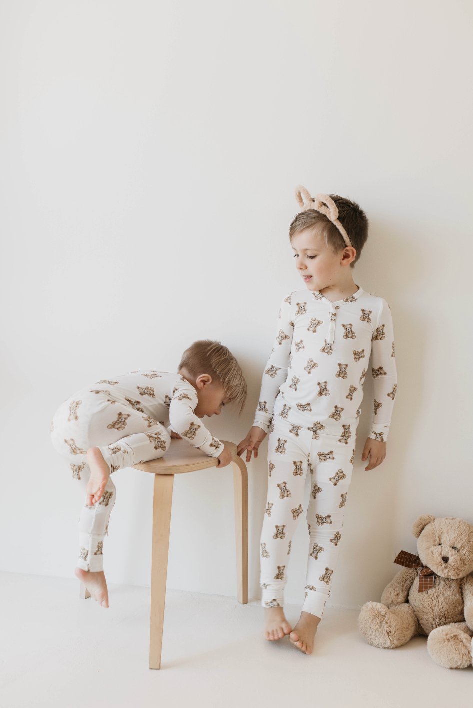 Kendy x FF Bears | 🧸 Two Piece Bamboo Pajamas - Mack & Harvie