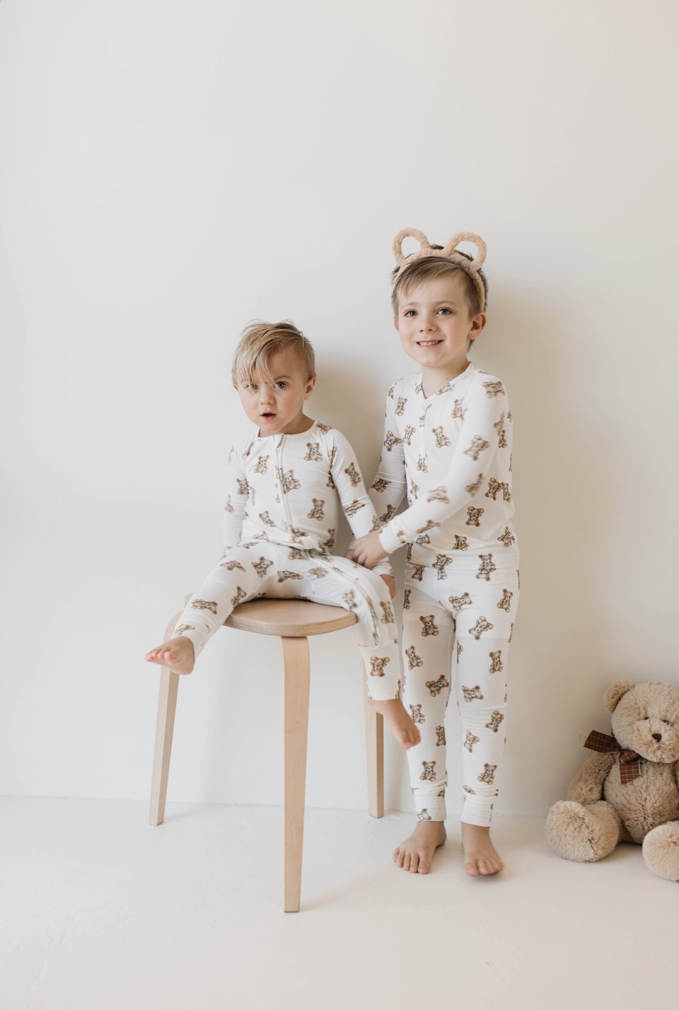 Kendy x FF Bears | 🧸 Two Piece Bamboo Pajamas - Mack & Harvie