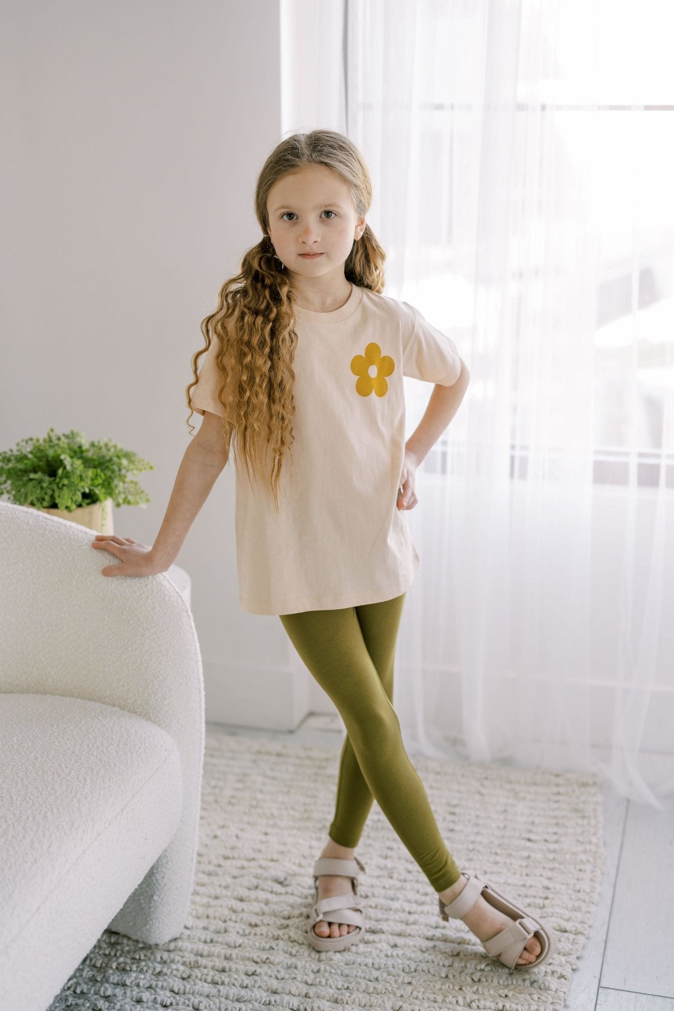 Kids Fir Green Leggings - Mack & Harvie