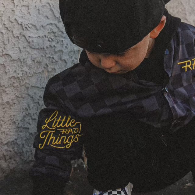 KIDS WATERPROOF LETTERMAN JACKET - CHECKERS - Mack & Harvie