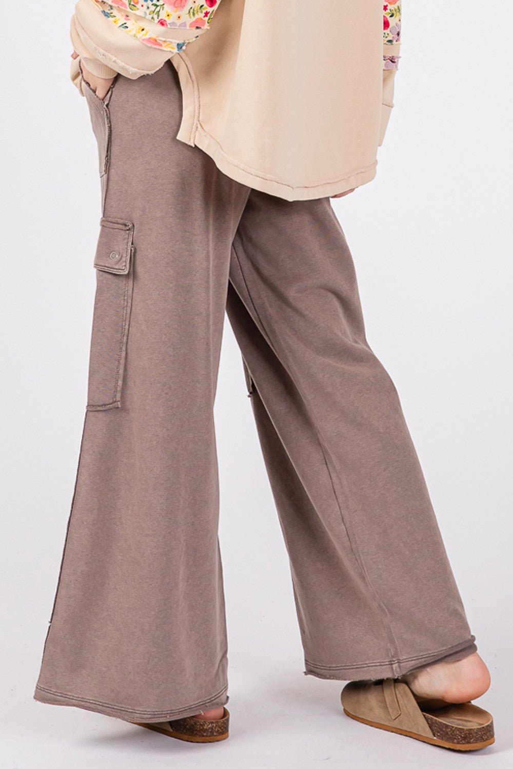 Knit Terry Mineral Wash Wide Leg Pants - Mack & Harvie