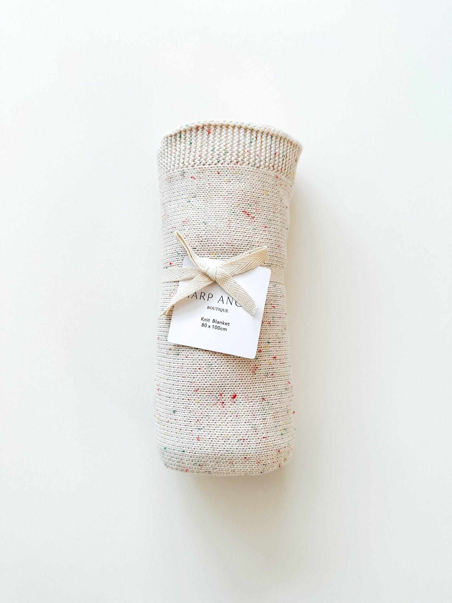 Knitted Baby Blanket - Rainbow Sprinkle - Mack & Harvie