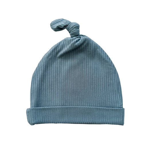 Knot Hat - Arona Blue Ribbed - Mack & Harvie