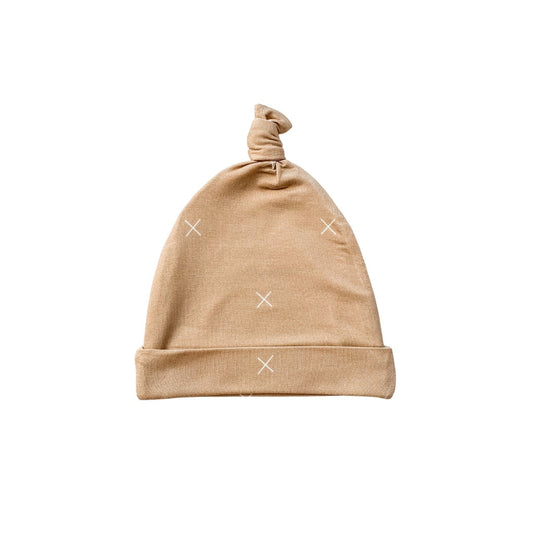 Knot Hat - Beige X’s - Mack & Harvie