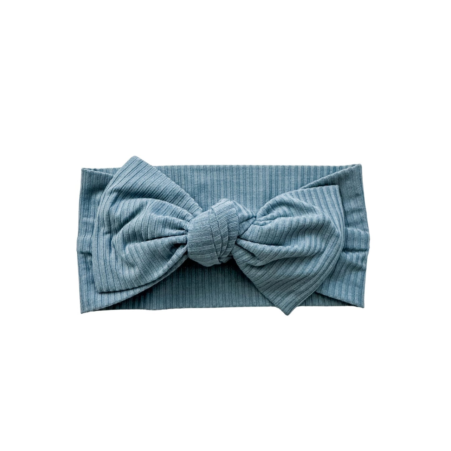 Knotted Headband - Arona Blue Ribbed - Mack & Harvie