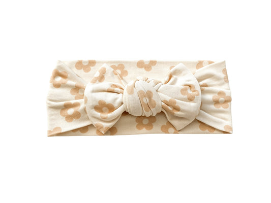 Knotted Headband - Blush Daisy - Mack & Harvie