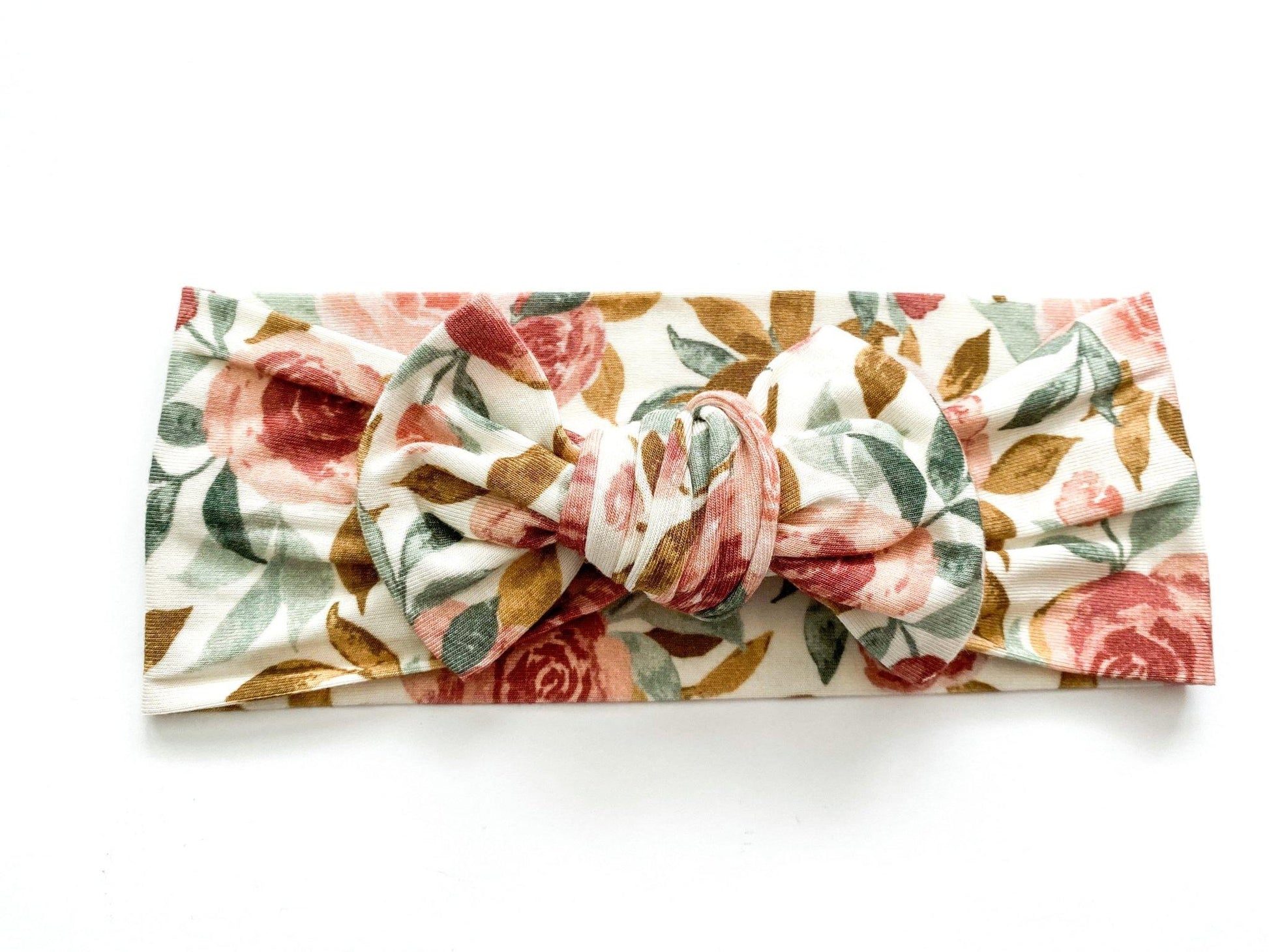 Knotted Headband - Dusty Pink Floral - Mack & Harvie