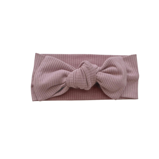 Knotted Headband - Mauve Ribbed - Mack & Harvie