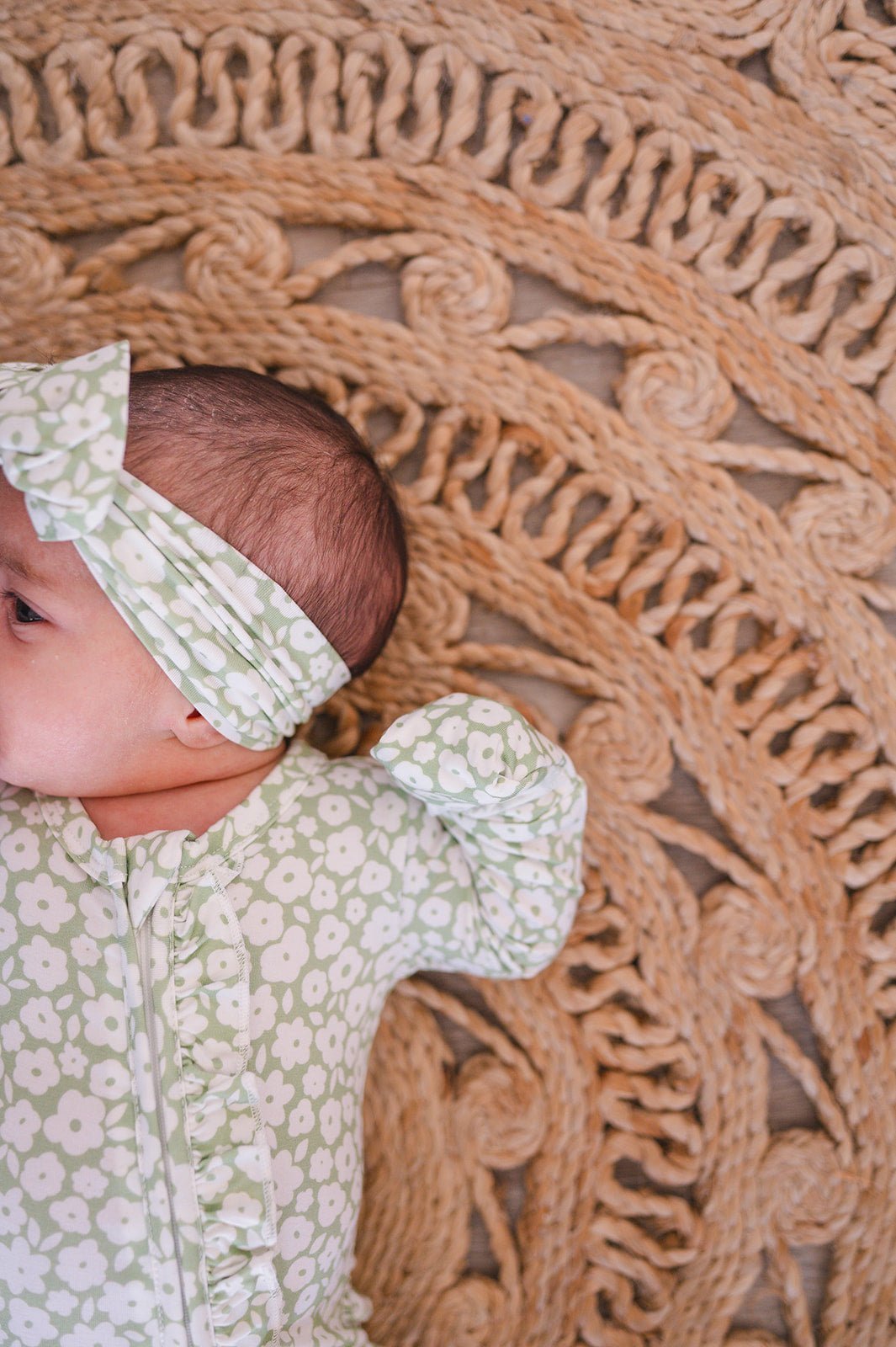 Knotted Headband - Sage Ditsy Floral - Mack & Harvie