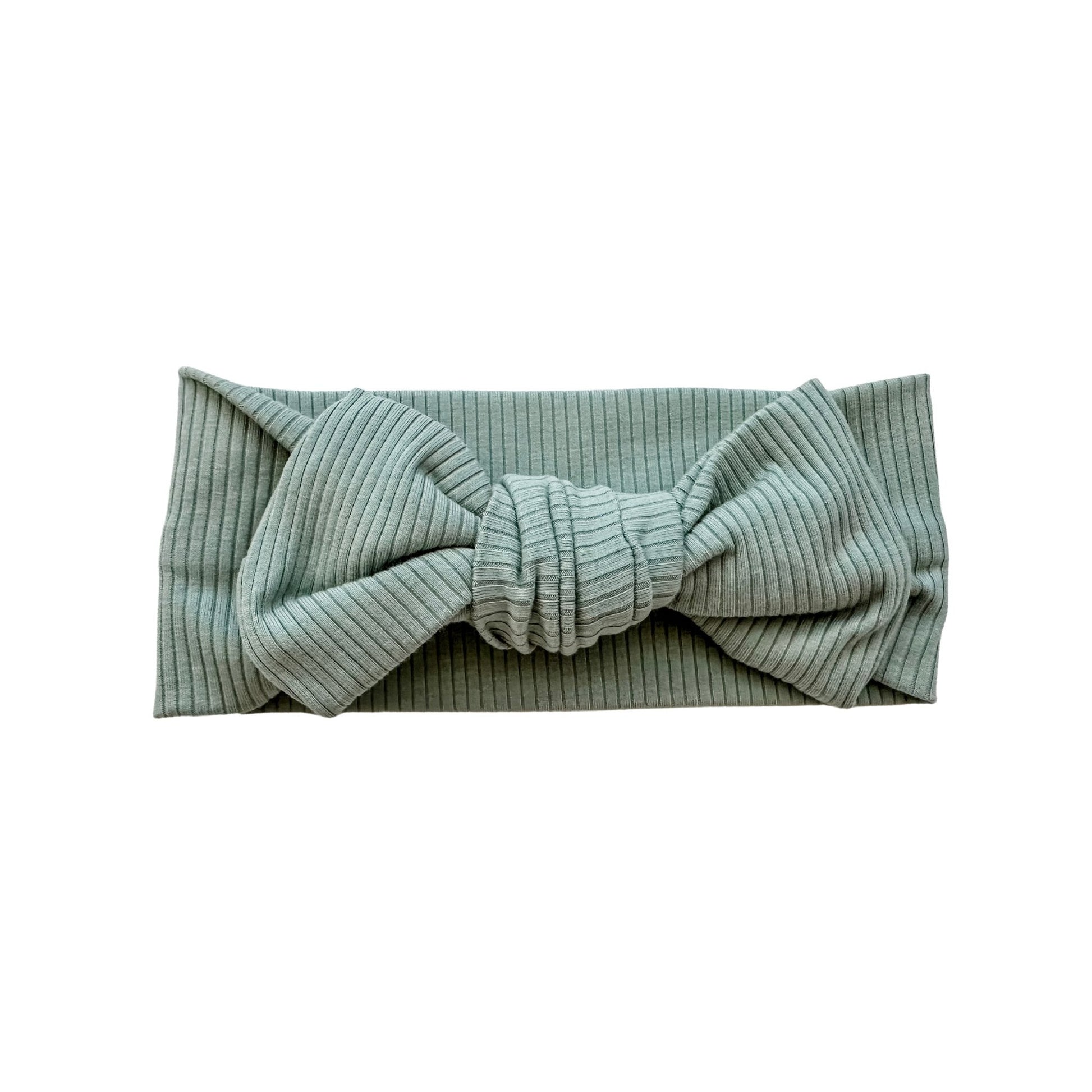 Knotted Headband - Sage Ribbed - Mack & Harvie