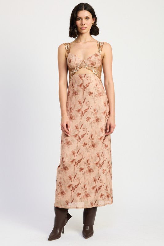 LACE CONTRAST MAXI DRESS - Mack & Harvie