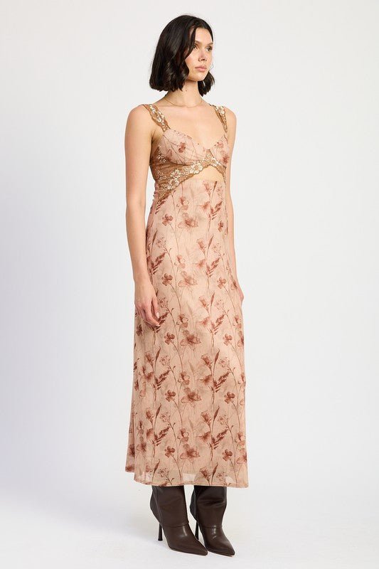 LACE CONTRAST MAXI DRESS - Mack & Harvie