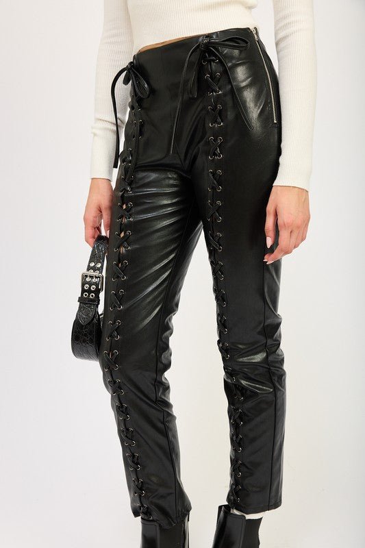 LACE UP LEATHER TROUSERS - Mack & Harvie