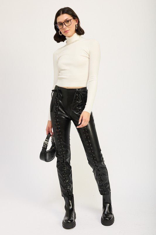 LACE UP LEATHER TROUSERS - Mack & Harvie