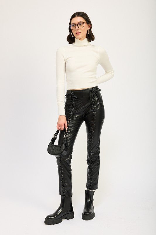 LACE UP LEATHER TROUSERS - Mack & Harvie