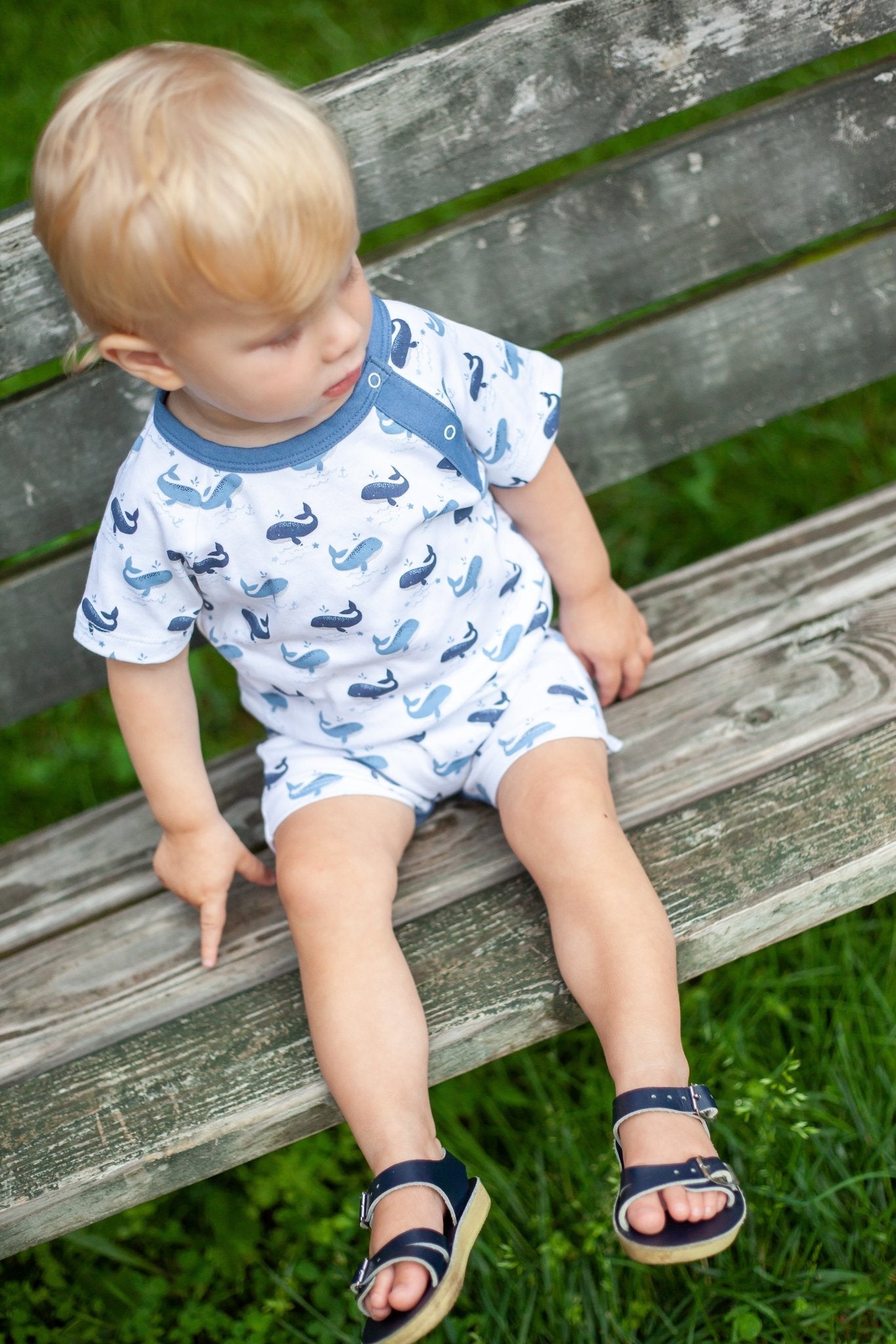 Landon Whale Romper - Mack & Harvie